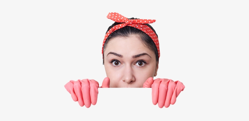 Cleaning Lady Looking Over Home Page - Commercial Cleaning, transparent png download