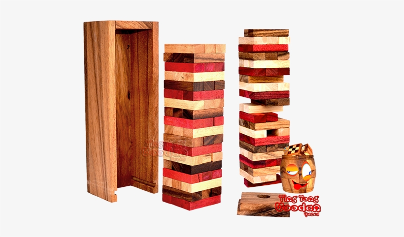 Jenga Tower Colour The Wobbly Tower In Colour With - Jenga, transparent png download