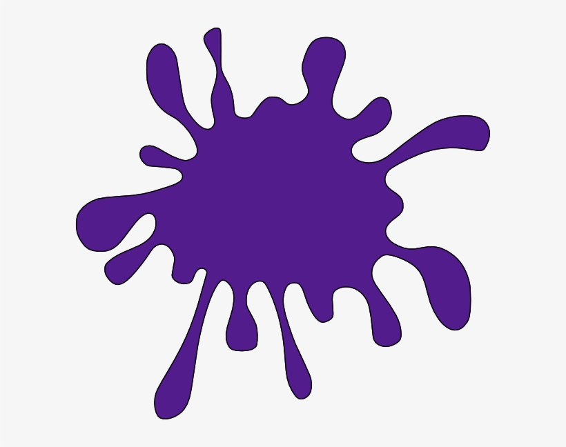 Paint Clipart Paint Splatter - Purple Paint Splatter Clip Art, transparent png download