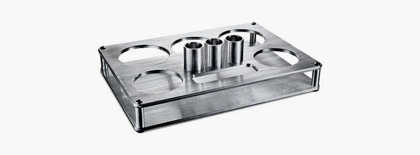 Billet Floating Bottle Service Tray Silver Finish - Tray, transparent png download