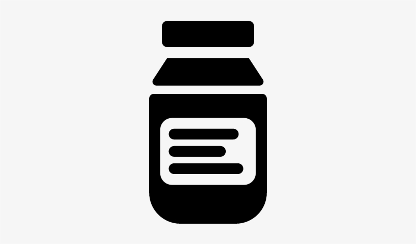 Medicine Bottle Vector - Pill Bottle Silhouette Png, transparent png download