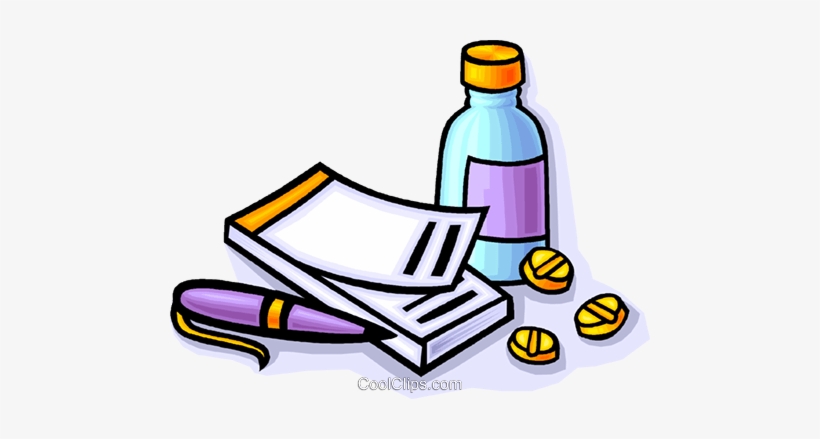 Pill Bottle With Prescription Pad Royalty Free Vector - Ilustração De Receituario Médico, transparent png download