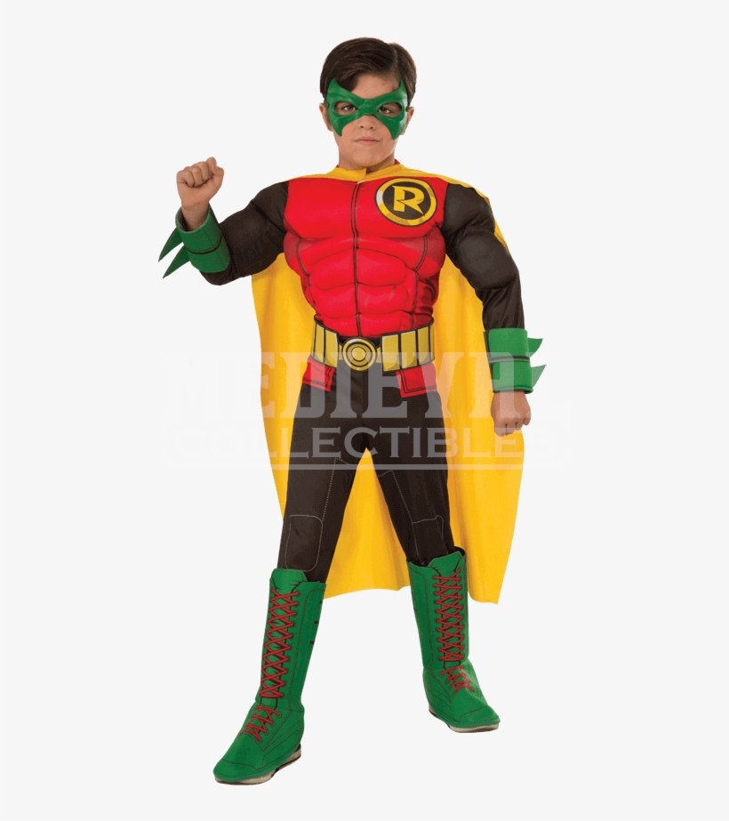 Kids Dc Superheroes Deluxe Robin Costume - Robin Costume For Kids, transparent png download