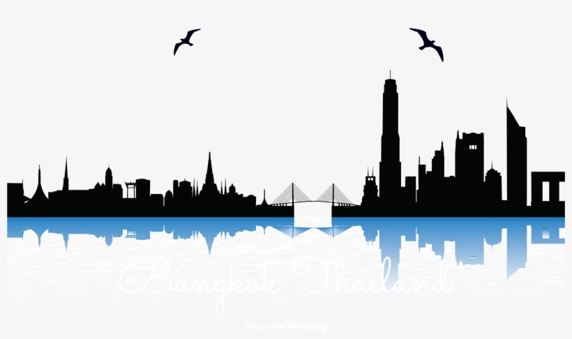 Bangkok Skyline Royalty Free Illustration - Bangkok Skyline Vector Png, transparent png download