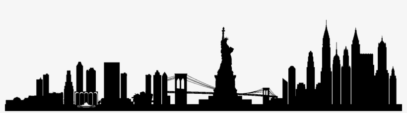 New York Skyline Silhouette, transparent png download