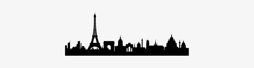 Paris Skyline Wall Quotes Decal Wallquotes - Paris Skyline Black And White, transparent png download