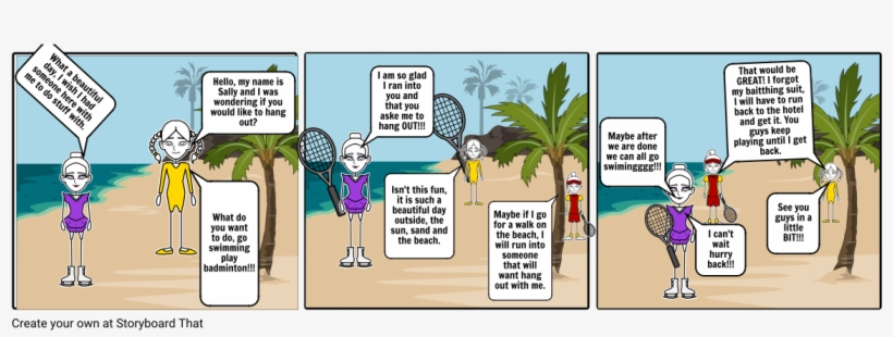 A Great Day On The Beach - Cartoon, transparent png download