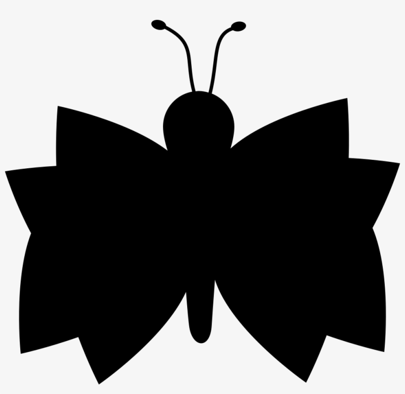 Butterfly Black Top View Silhouette Comments - Silhouette, transparent png download