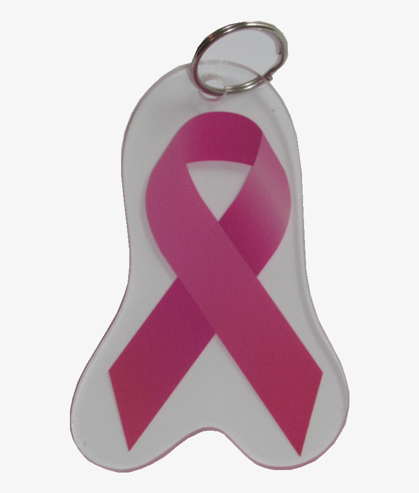 Breast Cancer Awareness Ribbon Keychain - Awareness Ribbon, transparent png download