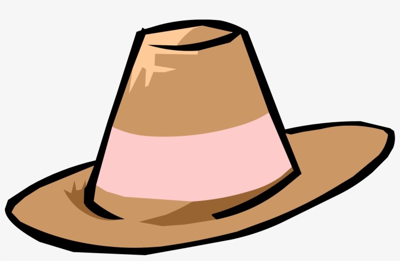 Newbrownfedora - Club Penguin Brown Hat, transparent png download