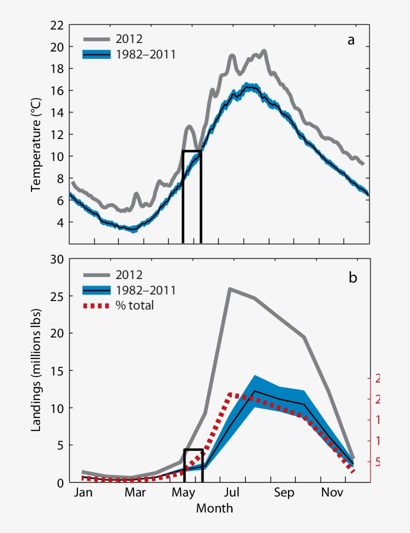 Temperature And Lobster Phenology From The Gulf Of, transparent png download