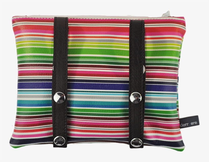 Back Belt Bag Leather Strings Multicolor Stripes Horizontal - Wallet, transparent png download