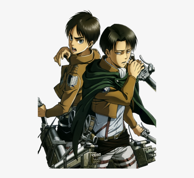 Is It Just Me Or Does Levi Look Like He's Gonna Bite - Eren And Levi Poster, transparent png download