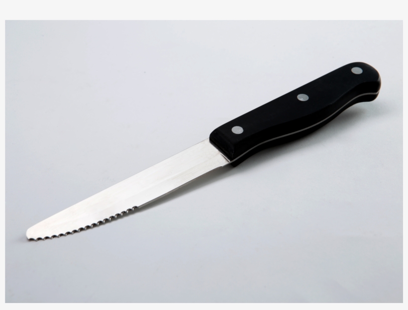 4 7/8″ Jumbo Stainless Steel Steak Knife With Pom Handle - Utility Knife, transparent png download