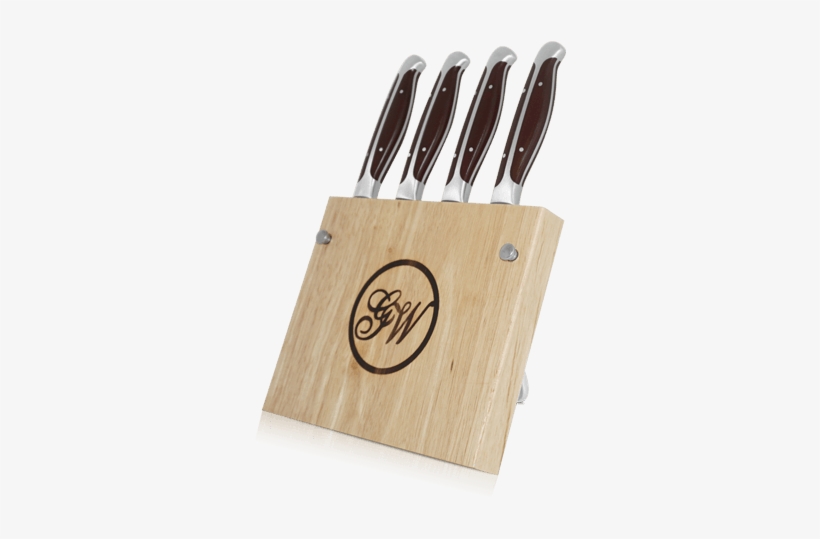 5-piece Serrated Steak Knife Set W/ext - Gunter Wilhelm 5 Pcs Steak Knife Set W/block, transparent png download