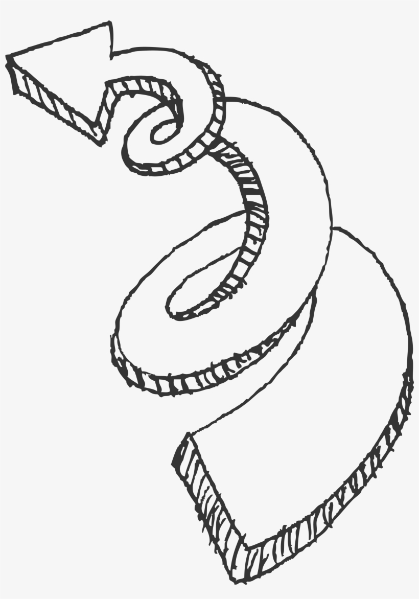 Transprent Free Download Line - Spiral Arrow Png, transparent png download