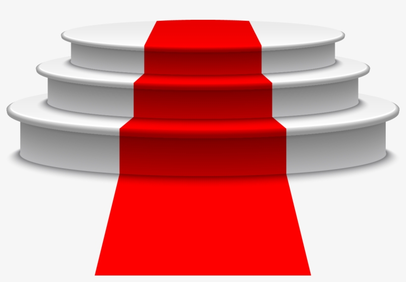 Light Red Carpet Ladder Transprent Png - Podium Red Carpet, transparent png download