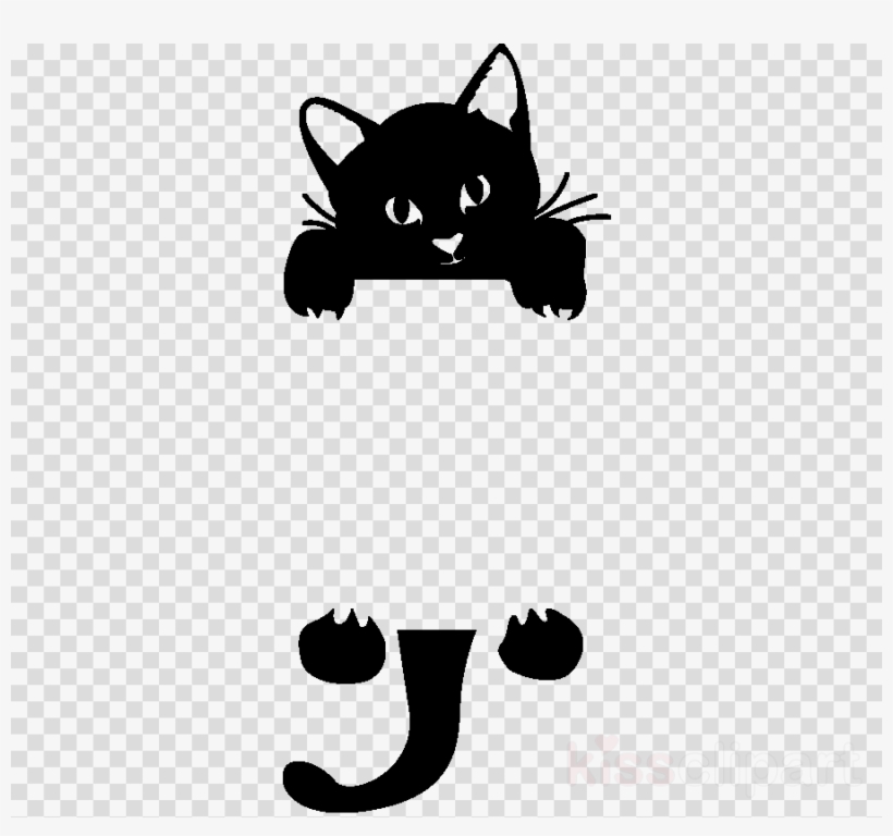 Cat Deco Silhouette Cat Clipart Cat Wall Decal Silhouette - Korea Home Deco 7pcs Huge Wall Light Switch Free 1pcs, transparent png download