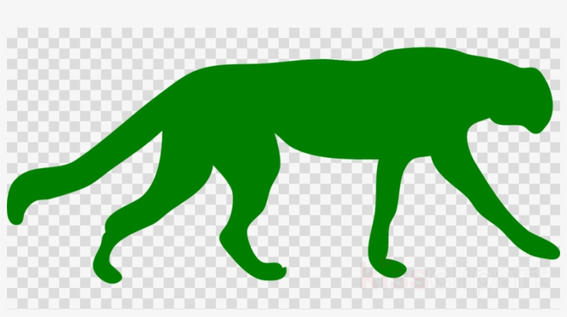 Cheetah Silhouette Clipart Cheetah Leopard Clip Art - Black Outline Of Animals, transparent png download