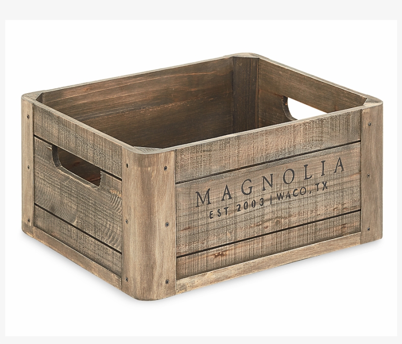 Weathered Pine Meets Rustic Charm Magnolia Home Wood - Magnolia Home Furniture Vintage Wooden Crate, transparent png download