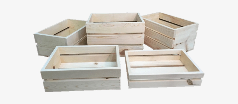 Large Pine Wood Crates - Plastic, transparent png download