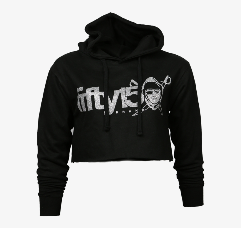 Black Crop-top Hoodie - Crop Top, transparent png download