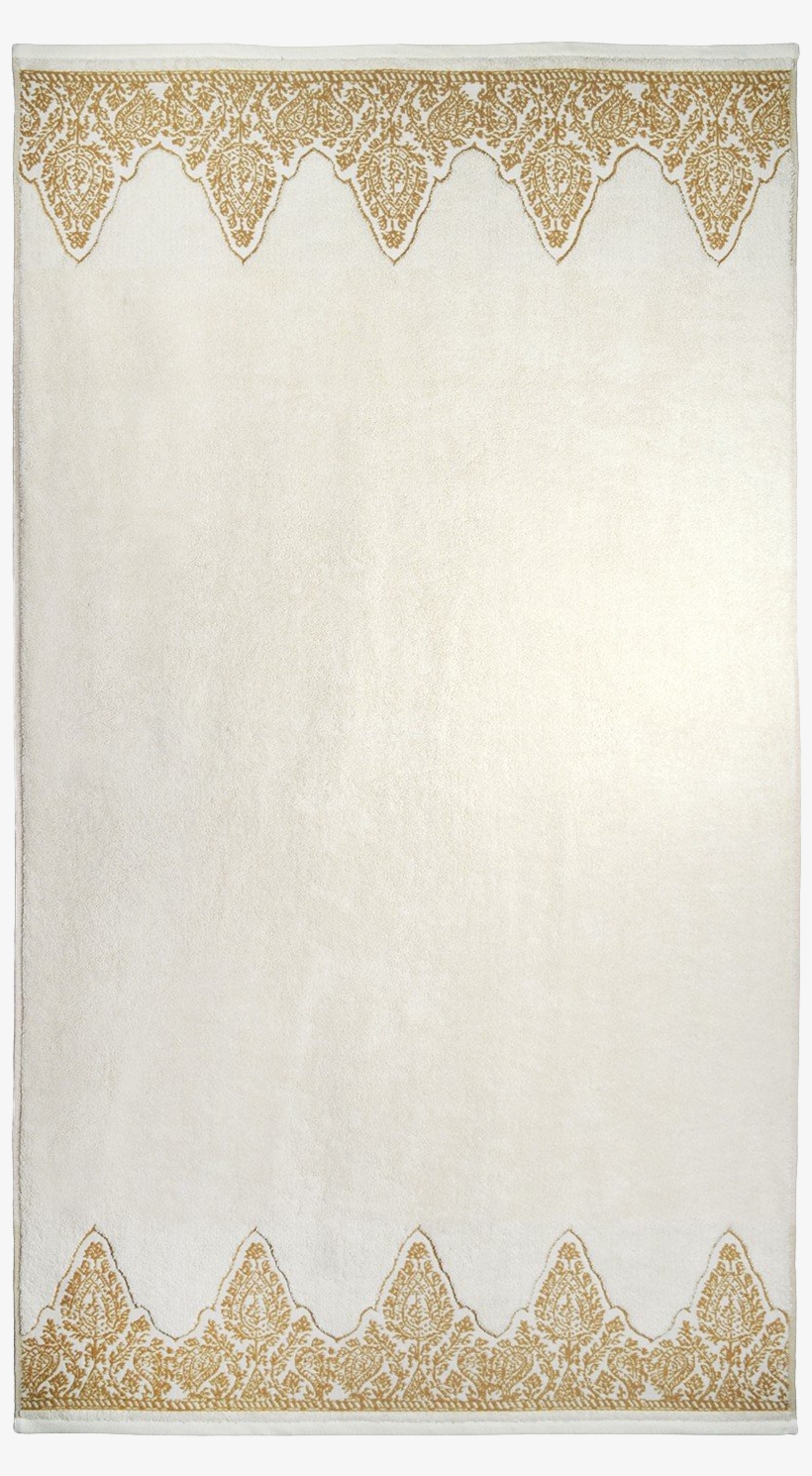 Nadir Pearl White/ Gold Bath Towel - White And Gold Bath Rug, transparent png download