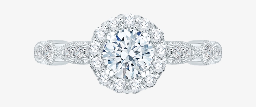 Promezza 14k White Gold - Ht254625rd9 Platinum Tacori Petite Crescent Engagement, transparent png download