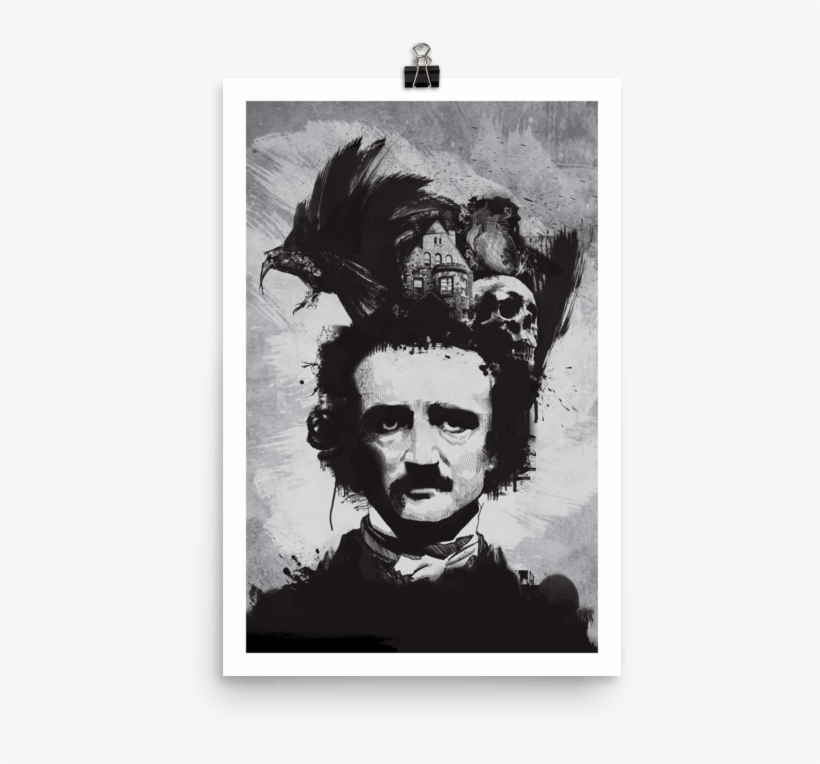 Edgar Allan Poe 11×17 Poster - Edgar Allan Poe, transparent png download