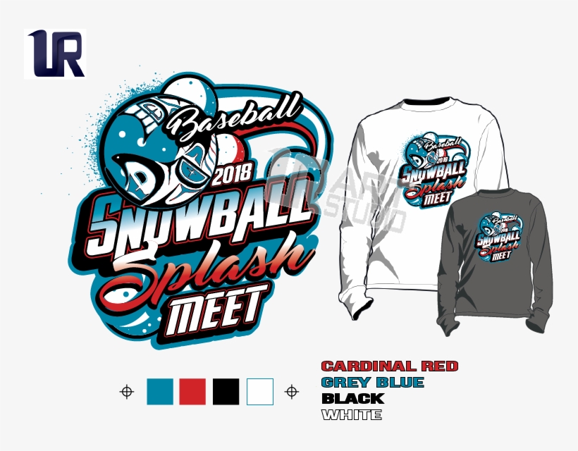 Baseball Snowball Splash Meet Tshirt Vector Design Splash T