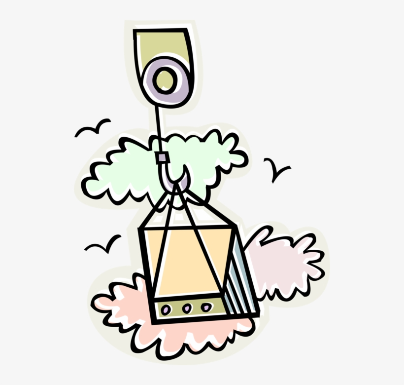 Vector Illustration Of Construction Crane Lifting Hook, transparent png download
