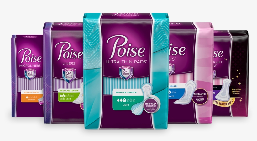 Absorb Leaks With Pads & Liners - Poise Pads, Overnight, Ultimate Absorbency 6 - 24 Pads, transparent png download