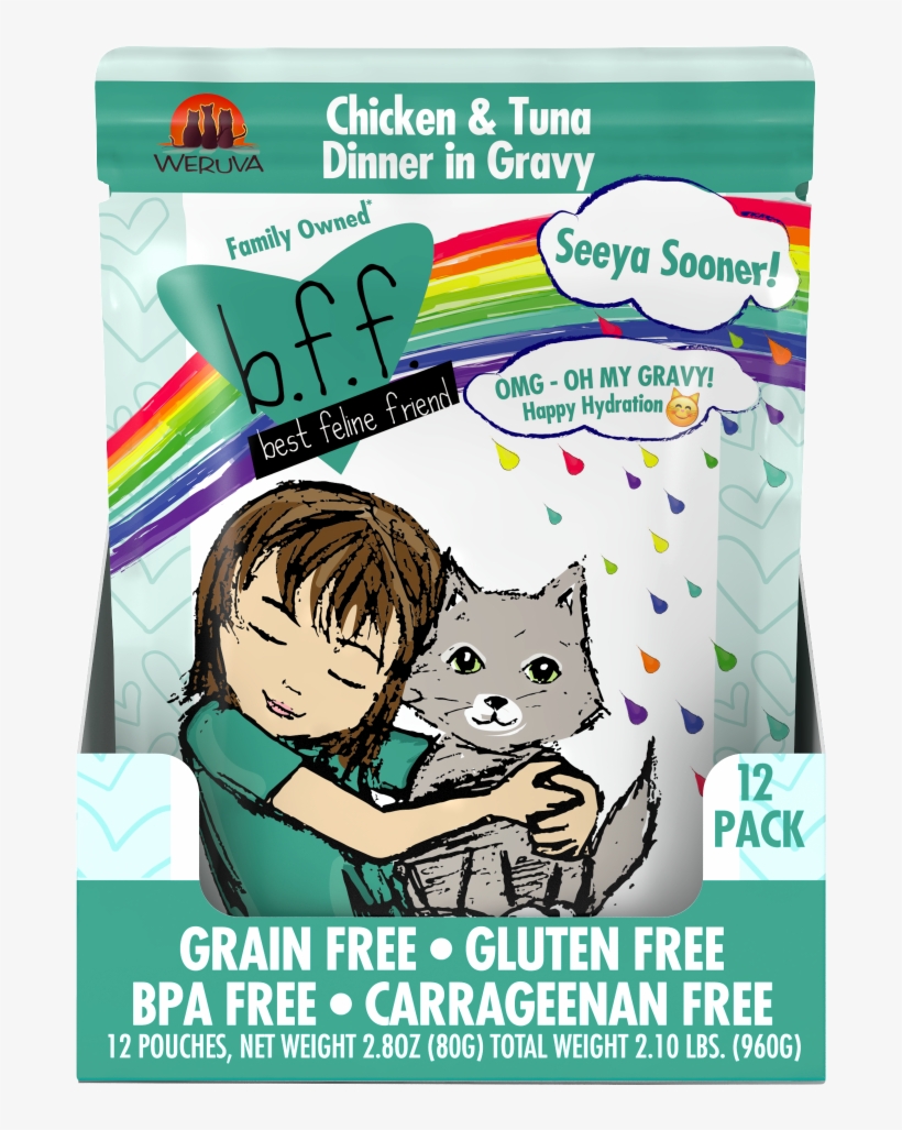 Weruva Bff Oh My Gravy Seeya Sooner Grain Free Chicken - Best Feline Friend Omg! Seeya Sooner! 2.8oz Pouch 12pack, transparent png download