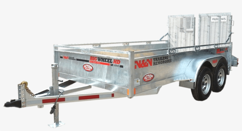 N&n Big Wheel Galvanized Steel Tandem Axle Open Utility - Boat Trailer, transparent png download