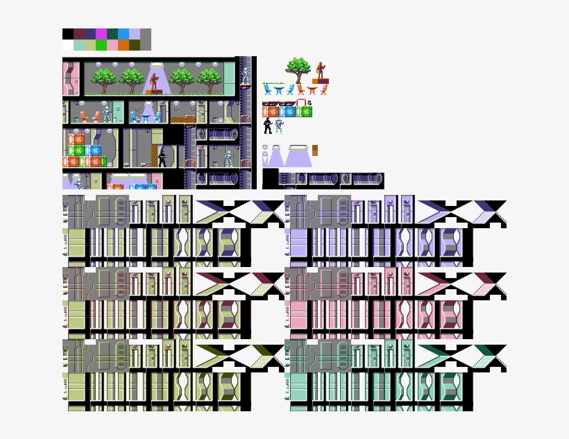Scifi Sidescroller Tiles - Sci Fi Side Scrolling Tileset, transparent png download