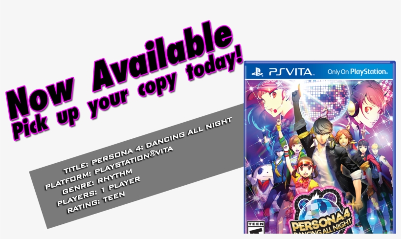Atlus Usa Persona4 Dancin All Night Vita, transparent png download