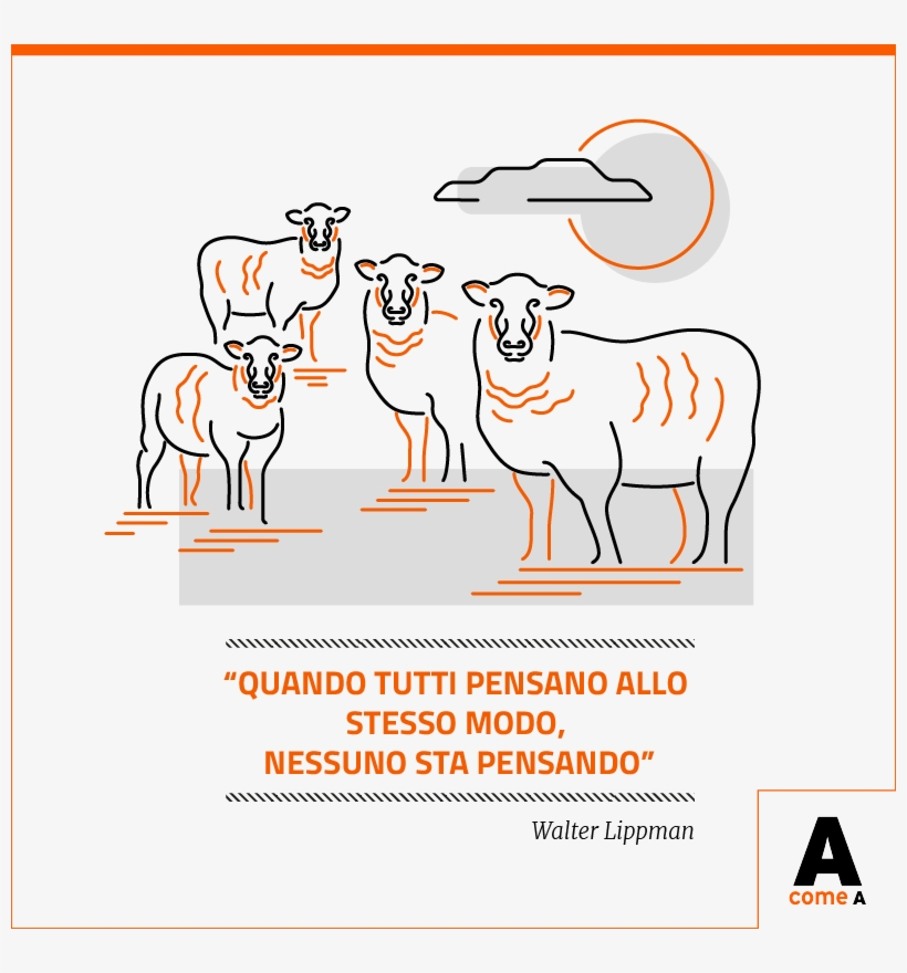 Quando Tutti Pensano Allo Stesso Modo, Nessuno Sta - Cartoon, transparent png download