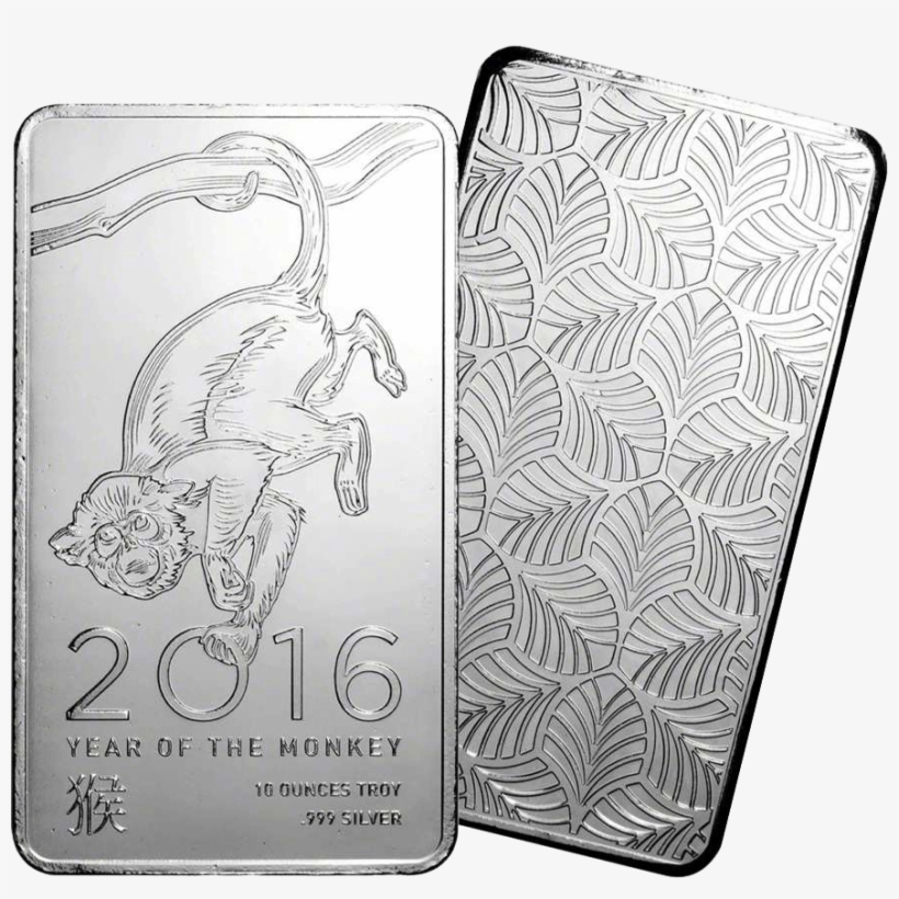 Elemetal Direct 10oz Silver Bar - Year Of The Monkey 10 Oz Silver Bar, transparent png download