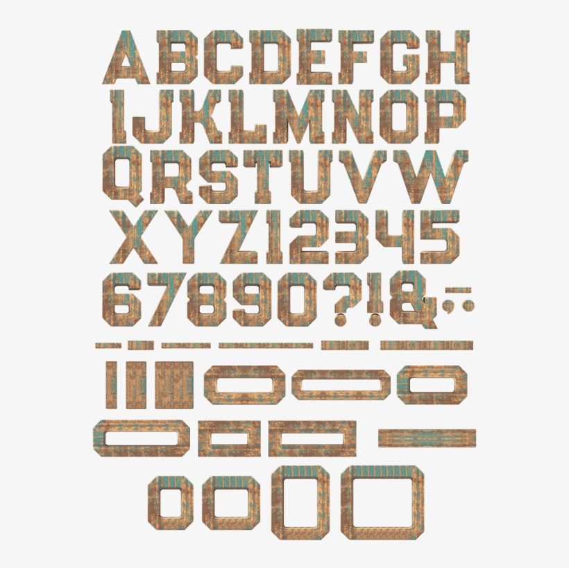 Grunge Wood Font - Beige, transparent png download