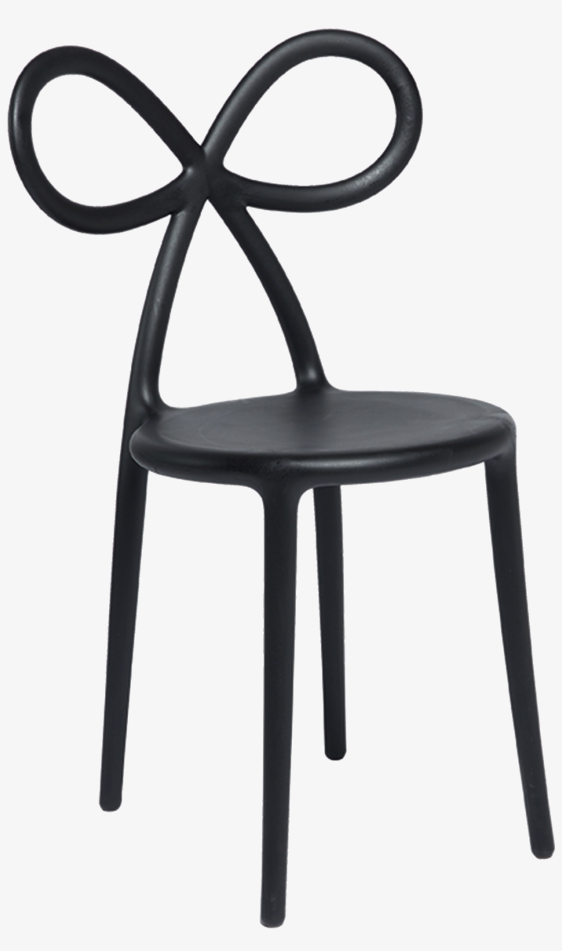 01 Qeeboo Ribbon Chair By Nika Zupanc Black - Chair, transparent png download