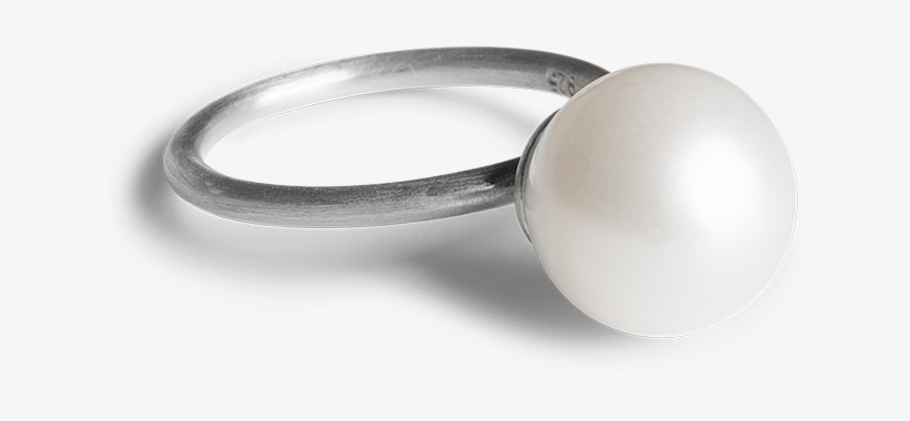 Jane Kønig Großer Perlenring Aus Vergoldetem Silber, transparent png download