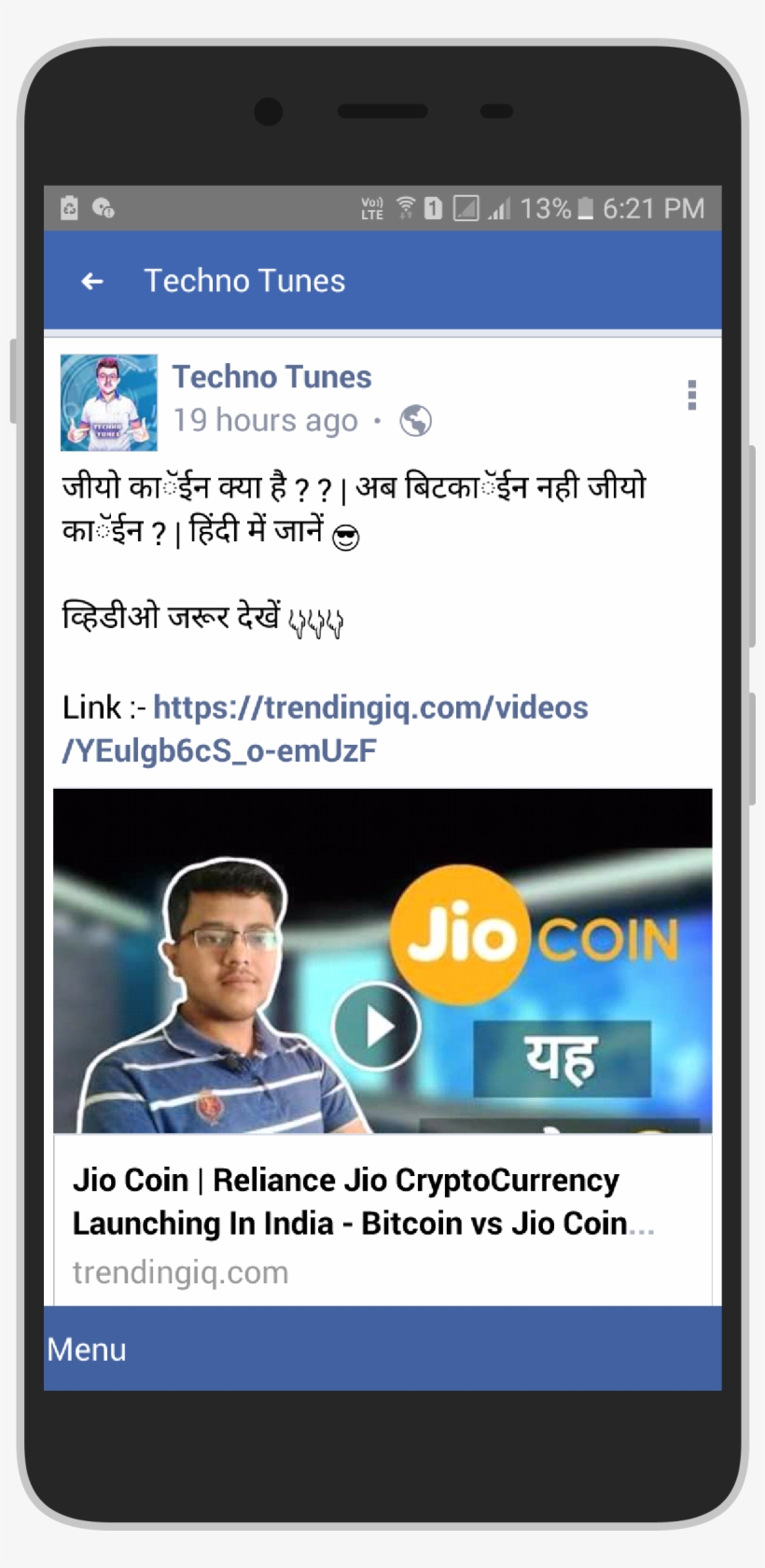 Go To Facebook & Share The Youtube Video To Facebook - Smartphone, transparent png download