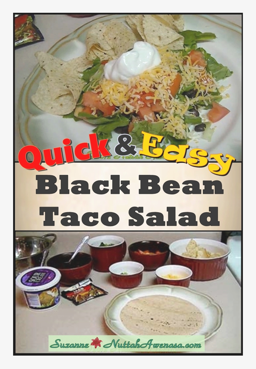 Quick And Easy Blackbean Taco Salad My Heart My Home - Recipe, transparent png download