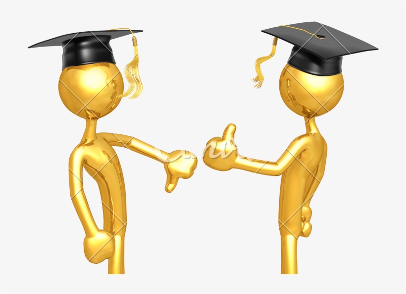 Humanoids With Graduation Caps - Thumb Signal, transparent png download