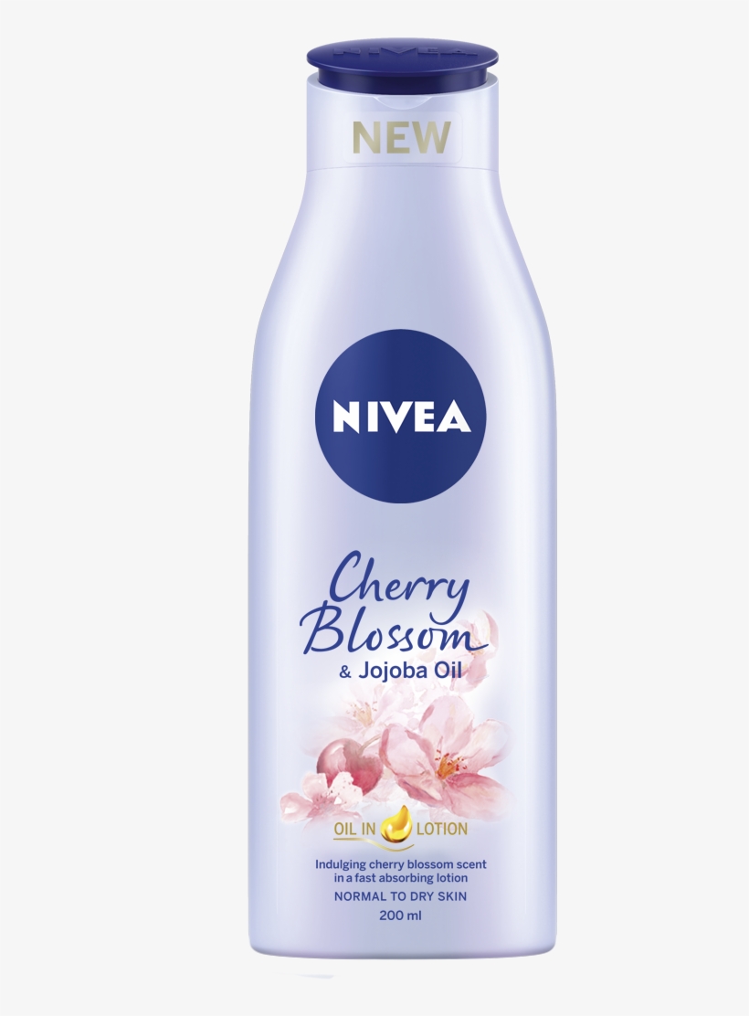 Nivea Body Lotion Cherry Blossom & Jojoba Oil, transparent png download