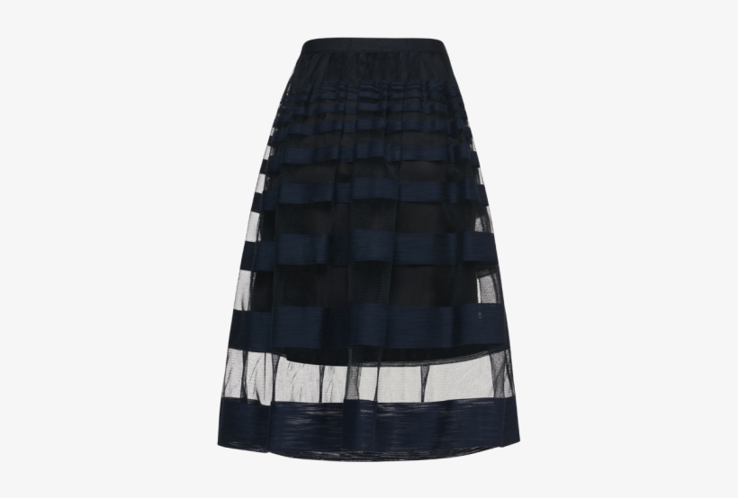 Striped Mesh Lace Skirt - A-line, transparent png download