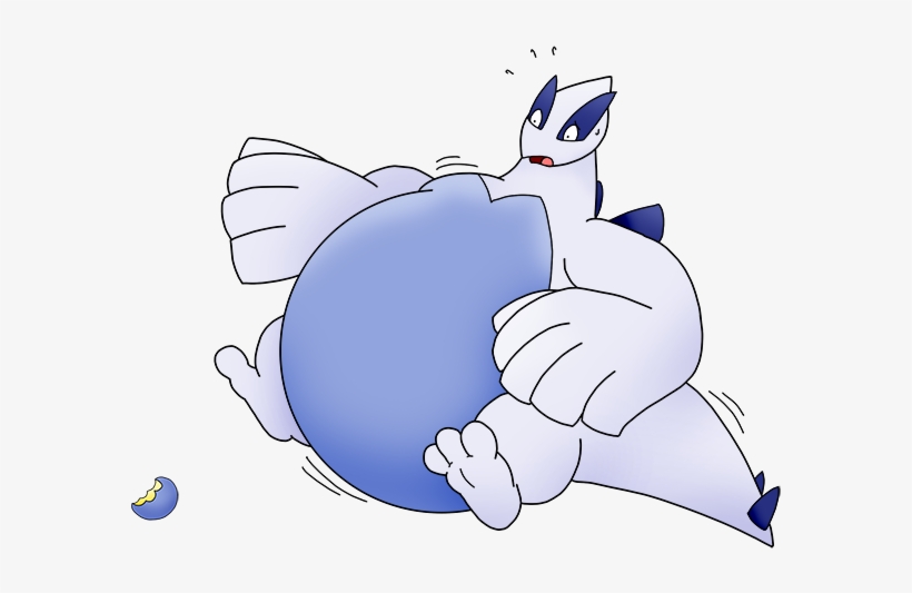 Lugia Gets Fat - Cartoon, transparent png download