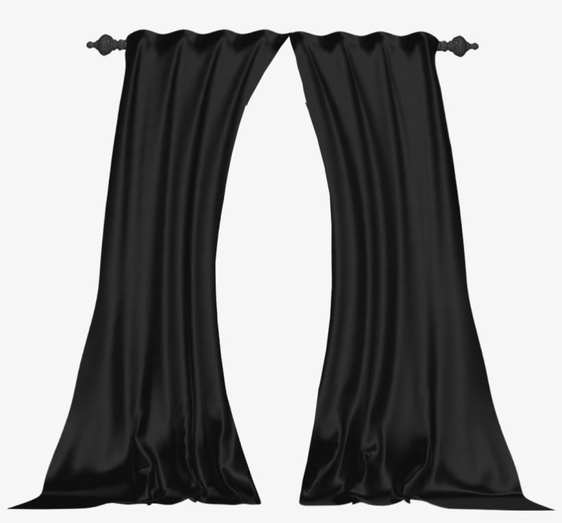 Black Curtains Png - Curtain, transparent png download