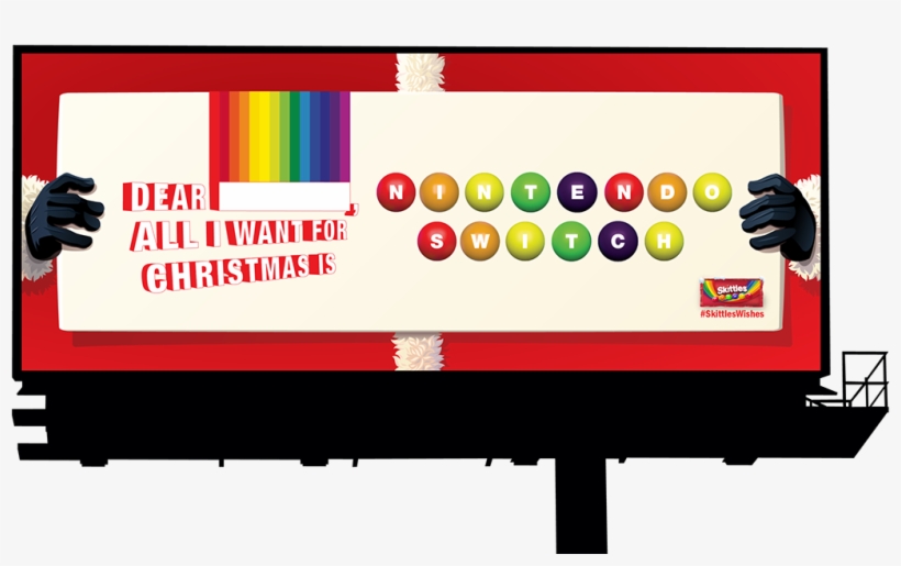 #skittleswishes To Get People's Instagram Message Up - Billboard, transparent png download