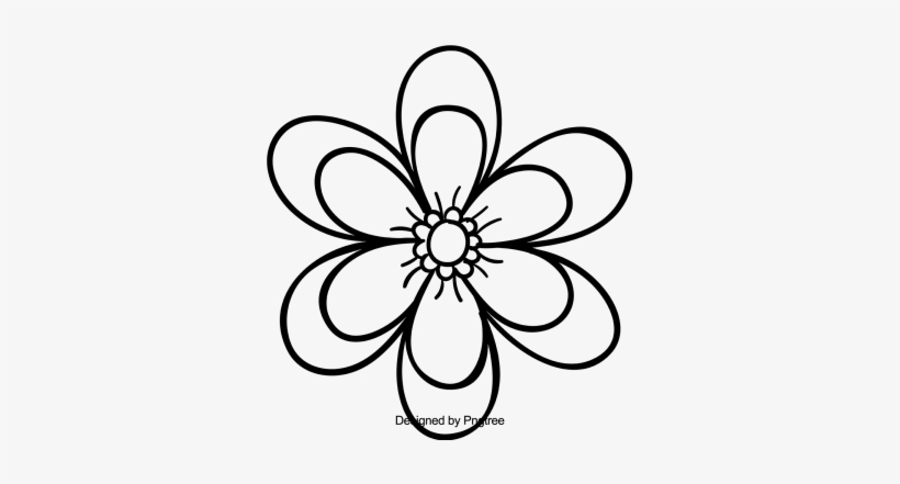 Beautiful Cartoon Hand Sketching Flowers, Beautiful, - Dibujos Paso A Paso De Flores, transparent png download
